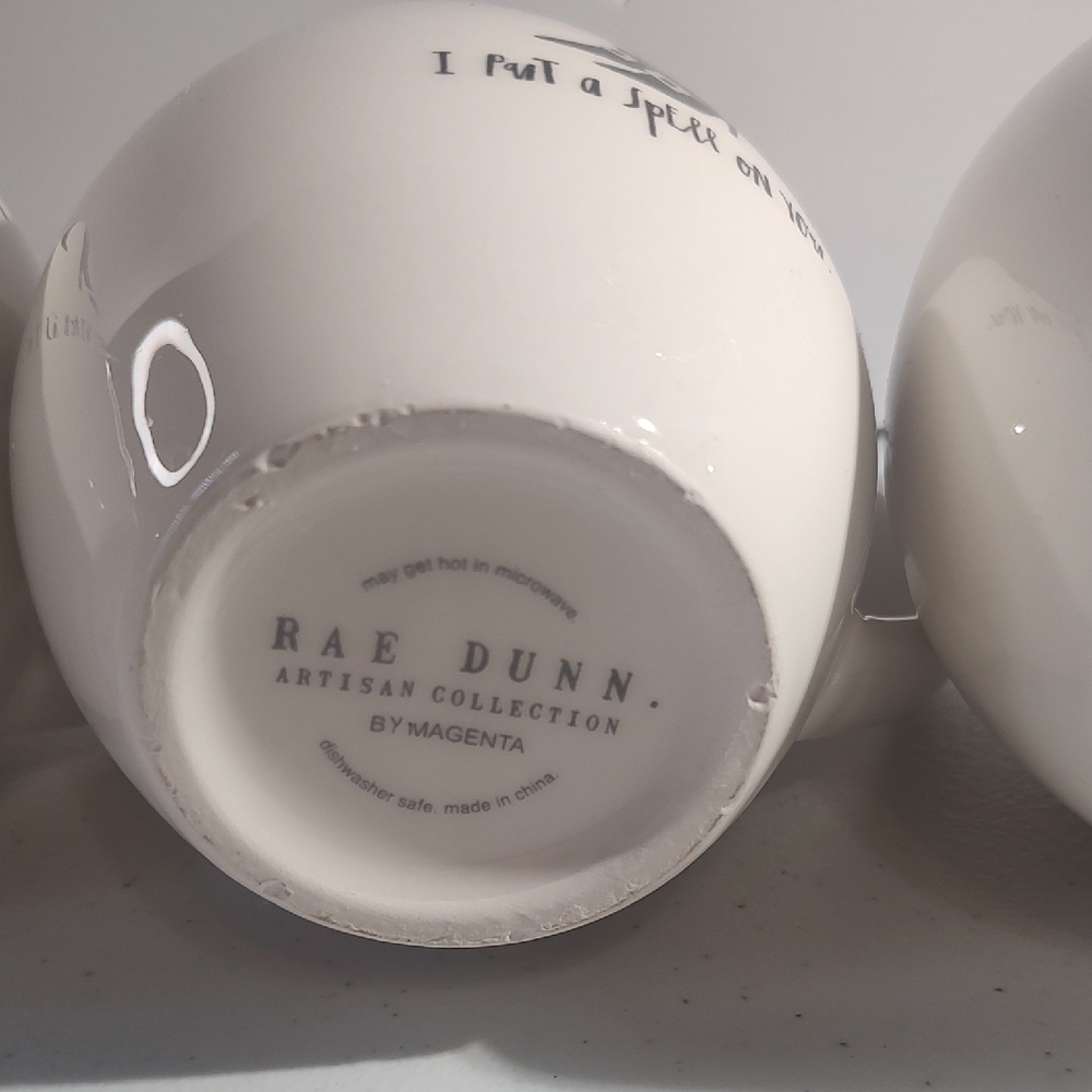 Rae Dunn Witch-Themed Mug Set - Black and White - Picture 7 of 9